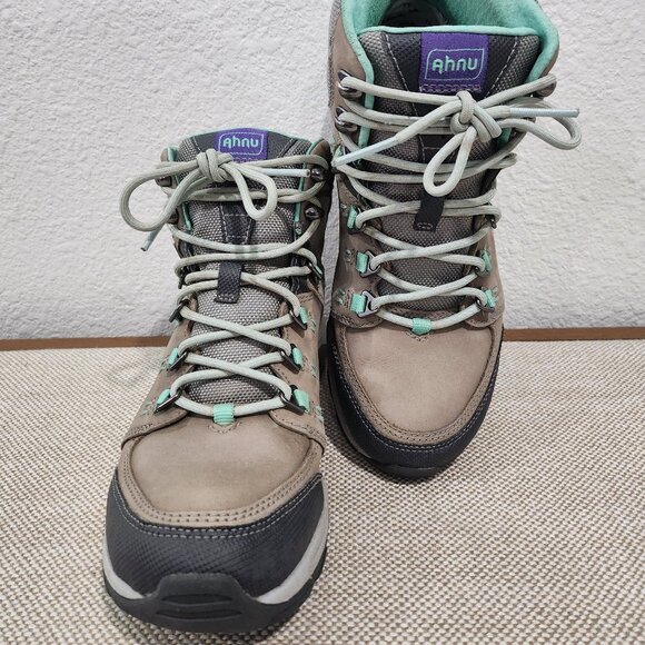 Ahnu By Teva S/N 1019200 Event Waterproof Hiking Boots Vibram Suede W-Size 5.5 - Picture 1 of 7
